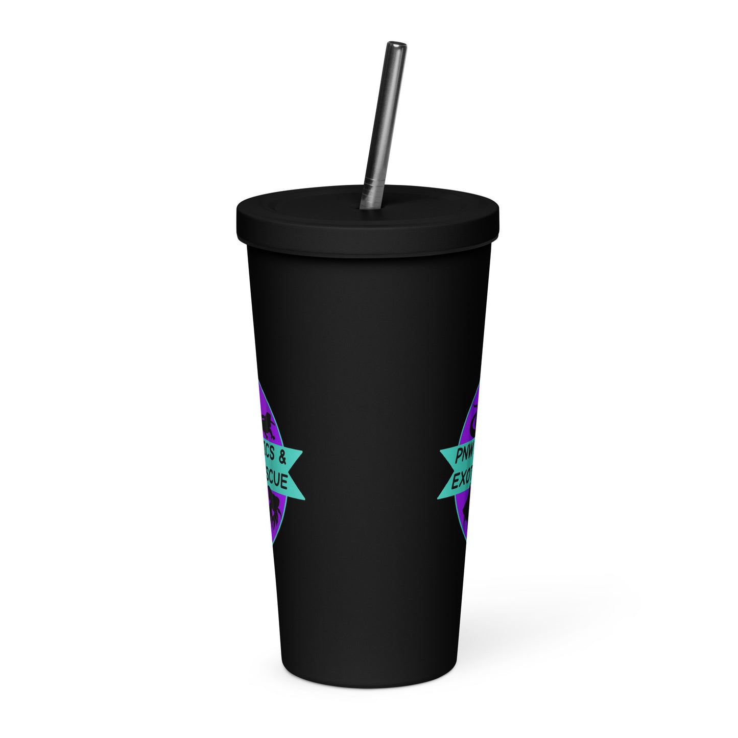 Logo Insulated tumbler with a straw