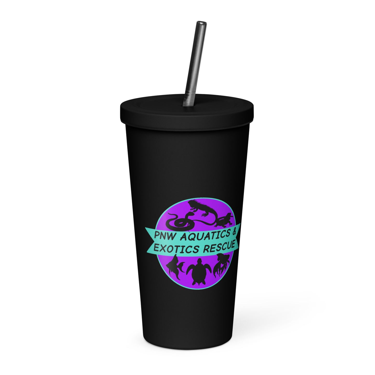 Logo Insulated tumbler with a straw