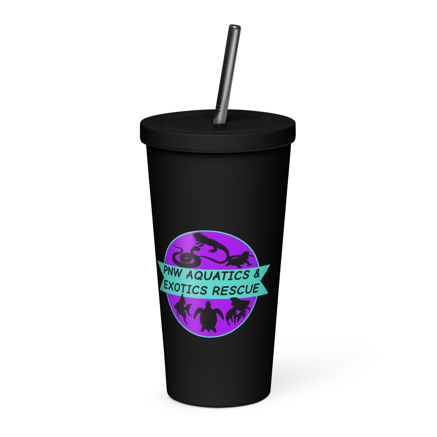 Logo Insulated tumbler with a straw